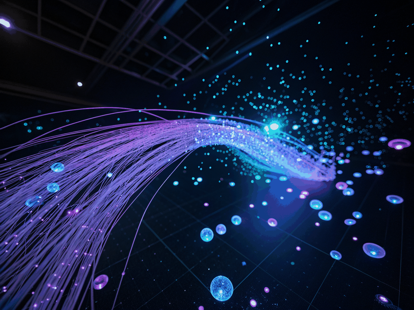 Cybernetic grid background